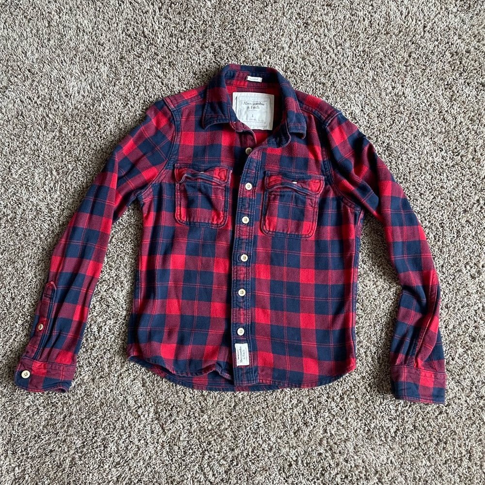 Men’s slim large Abercrombie & Fitch flannel shirt